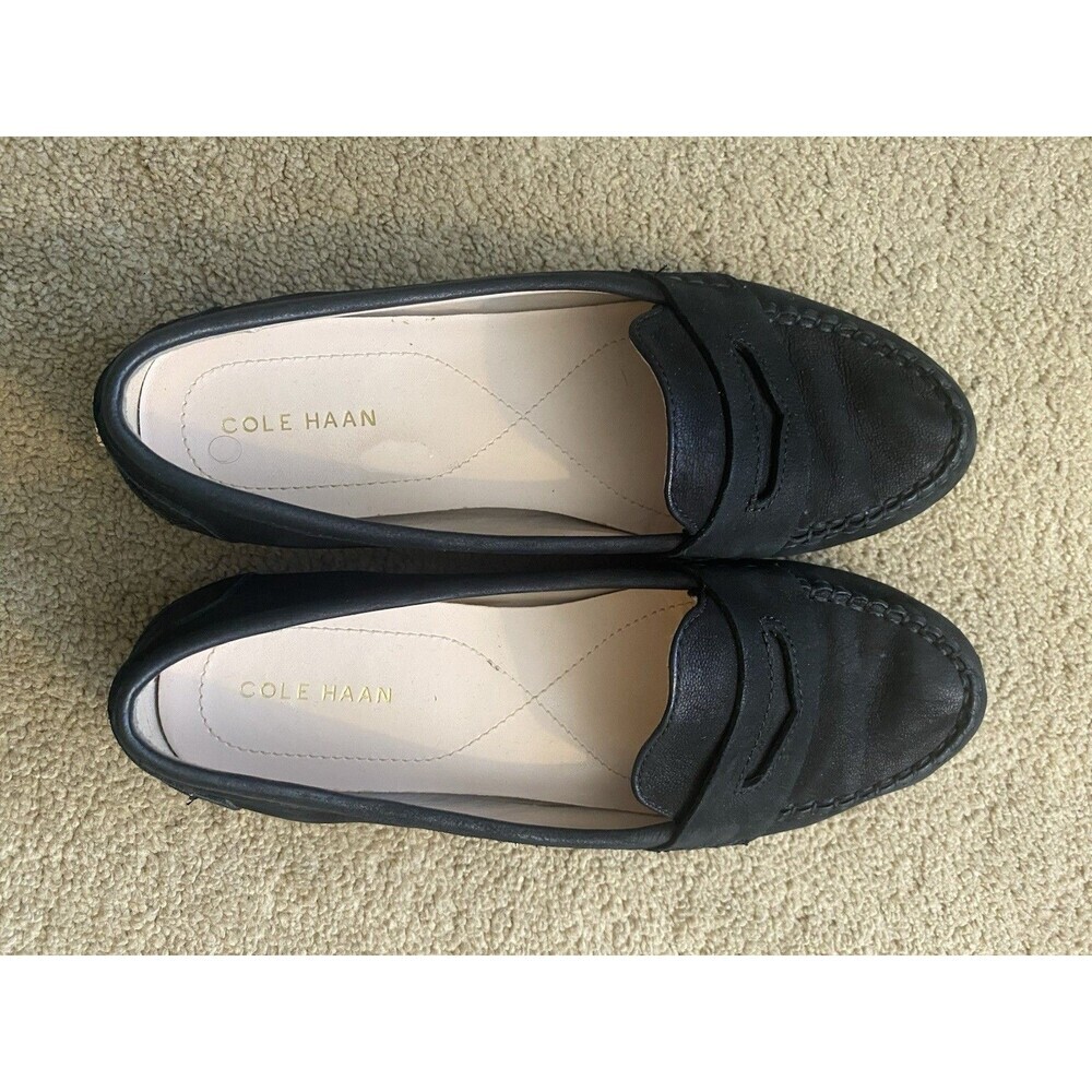 Cole Haan Womens Black Suede Penny Loafer Drivers Women’s Size 7.5 - Picture 7 of 8